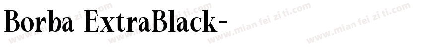 Borba ExtraBlack字体转换